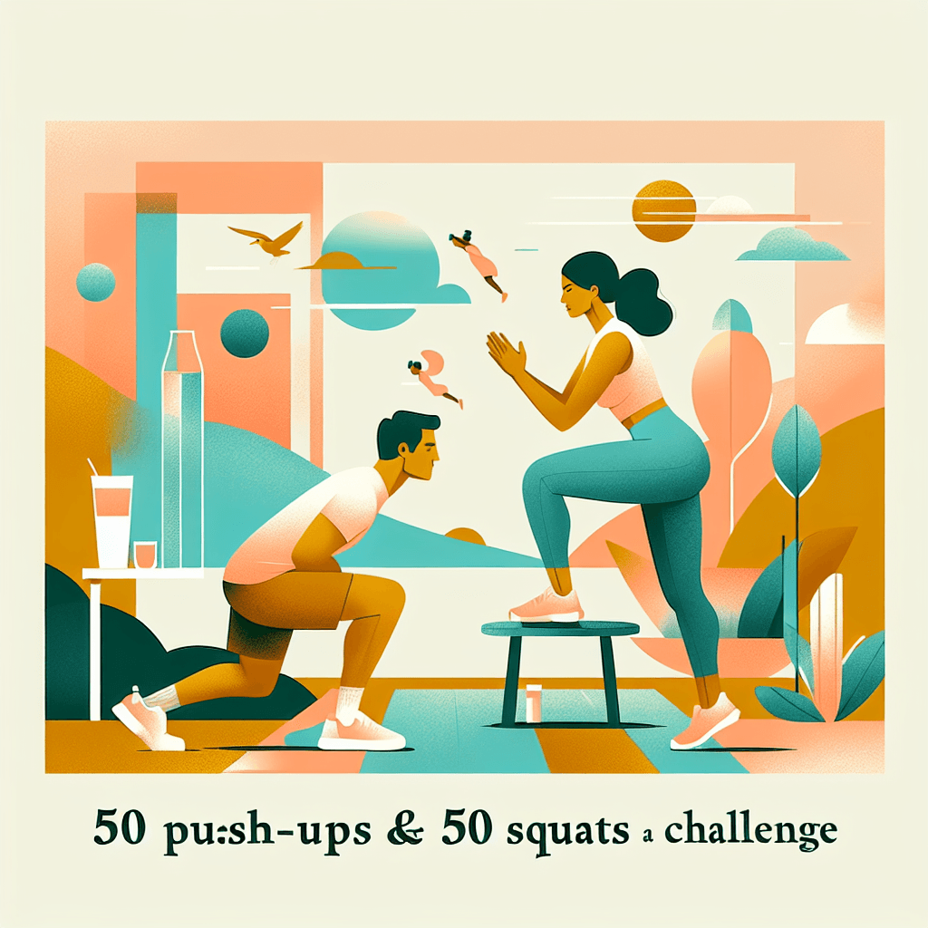 50 Push-Ups and 50 Squats a Day challenge cover